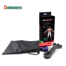 Gobetters健身阻力帶 彈力帶 負重阻力帶 健身彈力圈 深蹲厚圈 引體向上訓練 拉力圈 阻力對抗彈力帶, 阻力帶四件套（布袋裝）, 1個