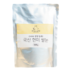 [쌀쌀쌀] 프리미엄 천연 가바 현미 쌀눈 국산 100% GABA, 1개, 500g