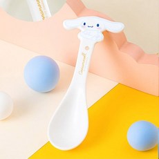 산리오 세라믹스푼 시나모롤 캐릭터 아동 유아 숟가락 우동 라면 스푼, 1개