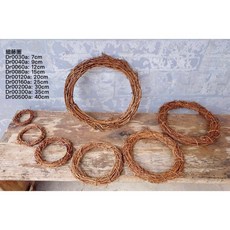天然手工細藤圈 聖誕佈置材料, 直徑25cm