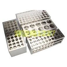 튜브 랙 스텐 실험실 원심 분리기 브래킷 분석 스테인리스 원심분리 튜브랙, B. 조리개 27mm12 구멍