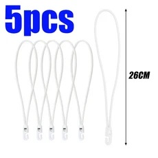 6/1개 번지 코드 세트 묶음 로프 고탄성 수하물 스트랩 자전거용 로프 타이 다운 캠핑 및 자동차용 코드 고, 05 White-5pcs