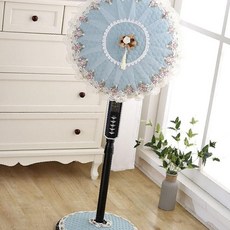 키밍 스탠드형 선풍기 먼지방지 2종 커버세트 원형, 퍼플, 퍼플