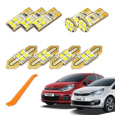 믹스 차량용 LED 실내등 풀세트 + 리무버, 기아 더뉴프라이드 2015년~, 1세트