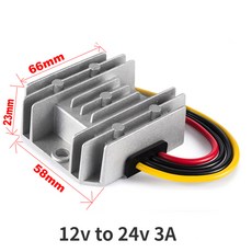 비절연 부스트 전력 컨버터 12 볼트-24 볼트 DC 스텝 업 전압 조정기 15A 12A 10A 8A 5A 3A, 12v to 24v 3A, 12V, 24V