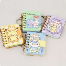포켓몬 키링 미니 수첩/메모지 가방고리 장식, 1개, 랜덤