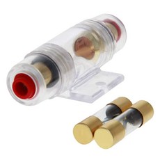 Fielect AGU 퓨즈 홀더 인라인 블록 50A 32V 고속 퓨즈 교체용 자동차 차량 오디오 앰프 인버터 1세트, Fielect AGU 퓨즈 홀더 인라인 블록 50A 3