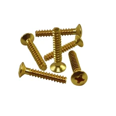 PHRILAM 기타 픽업 나사 싱글 코일 장착 3.5x22mm Chrome/Bladk/Golden 사용 가능, 03 Golden 20PCS