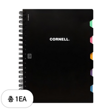 핑크풋 8000 캠퍼스코넬 pp 인덱스노트, 블랙, 1개