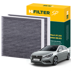 하이필터 현대 자동차 쏘나타 활성탄 에어컨필터, 2개, LF 쏘나타 PHEV HI-A001