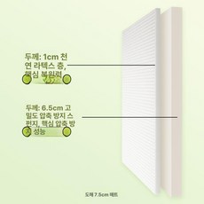 사비오코 메모리폼토퍼 그레이 구름매트리스 슈퍼싱글, 1cm, 7.5cm
