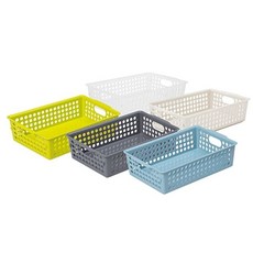 센스업 바스켓 2호 손잡이 플라스틱 수납 상자 투명정리함 서랍장정리함 서랍칸막이, 민트