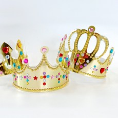 왕관만들기DIY 금색종이왕관 보석스티커세트, 1개, 종이왕관보석A10세트
