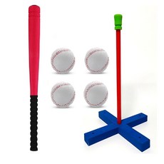 야구배트 소프트볼 스폰지 방망이 연습용 학생 훈련 놀이 취미 입문 초보, F.대형 레드 세트