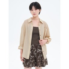 에잇세컨즈 8SECONDS 스트라이프 오버핏 긴소매 셔츠 베이지 115764AY1A 141216