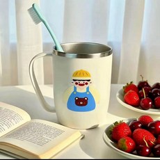 DFMEI 不鏽鋼漱口杯 兒童情侶洗漱杯, 1個, 男孩:401-500ml