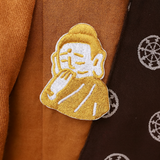 트윈은 불교 자수 와펜 열접착 연꽃 법륜 3종 세트