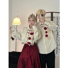 남녀공용 가을 오버핏 긴팔 셔츠 캐주얼 코튼 편안한 데일리룩 구김없는