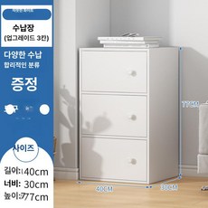 틈새 안방 수납장 속깊은 바닥형 캐비닛 거실용 드레스룸, 1개, 3도어 웜 30cm 깊이