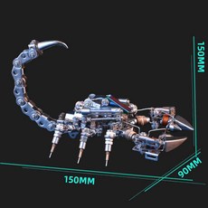 전갈 메탈릭 모형 사마귀 벌레 DIY 고난이도 퍼즐 블록, 1개