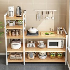 SeekFun 거실 선반 진열장 수납장 스탠드 수납 다용도 책장 시스템 정리대 1000mm 5단, 화이트/White