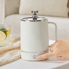 소형 전기포트 304 스테인레스 보온기능 티포트 다용도 휴대용 온수컵, 기계식