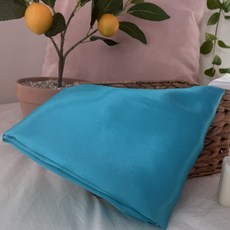 CRT 003 탐나요 대폭 공단 원단 새틴 패브릭 반짝이는 샤틴 식탁보 돌상 천, 1개, 연블루