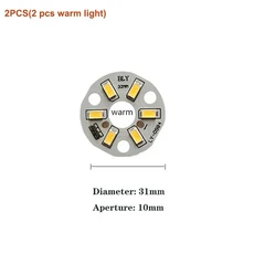 따뜻한 흰색 DC5V 3W USB LED 조명 5730 칩 단일/3 독서 야간 책상 태블릿 램프 스위치 전원 케이블 디밍, 06 2pcs warm light