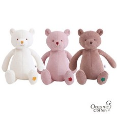 국내백화점 리틀아카이브 낮잠이불 크레므앙팡 테디 오가닉 애착인형 어린이집 (BK파우치증정), 브라운