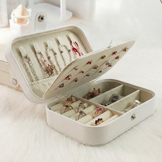 앙플러스 미니멀 악세사리 보관함 쥬얼리 보석함, 1개, 화이트