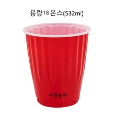 코스트코 빨간컵 18온스 낱개 소분판매 플라스틱 일회용 파티컵 맥주컵 수경재배컵, 1개, 1개, 532ml