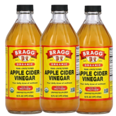 [Bragg] 오가닉 애플 사이다 비니거 473 ml 3 SET, 946ml, 3개