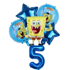 파티 선물 슬랩 풍선 식기 접시 어린이 팔찌 테이블보 장식 스폰지밥 가방 용품, balloon 2