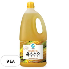 청정원 참빛고운옥수수유1.8L, 1.8L, 9개