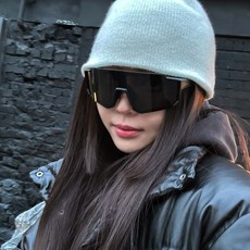 스포츠 편광 고글 러닝 라이딩 방풍 선글라스 도수클립, 블랙테&블랙렌즈, 1개