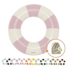 리베아르 튜브 클래식 감성 물놀이 어린이 스트라이프 원형 링튜브 13colors, 1개, 아동 라이트핑크