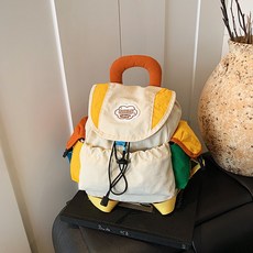 DFMEI 多巴胺雙肩揹包女新款戶外大容量親子輕便休閒百搭兒童書包潮, 小號:如圖, 1個