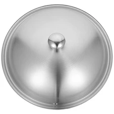 32Cm 스테인레스 스틸 냄비 뚜껑 범용 주방 금속 팬 커버 조리기구 다이닝 바, 02 32.00X32.00X9.50CM