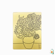 OS 데코샌드아트 명화도안 색모래 별매 대 해바라기 샌드아트도안 해바라기도안