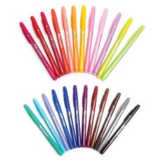 동아 마이칼라2 수성펜 12입 컬러 18종 트윈 수성 사인펜 양쪽 컬러펜 채색 미술 용품, 연분홍