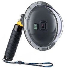 YALLSAME GOPRO HERO 13 12 11 수중 방수 스노클링 그립 하우징 돔 10 9용 트리거 플로팅 전환 포트 필터 가능한 다이빙 내장 핸드, Hero8 블랙용 돔 포트