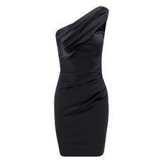 키아라보니라프티로브 원숄더 드레이프 미니 드레스