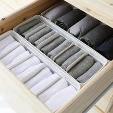 집이지 카니카니 수납합 슬림 바스켓 + 칸막이 세트, 화이트, 6개
