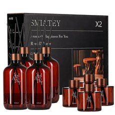 스미어티 디퓨저 대용량 실내 방향제 리필액 선물 세트 집 화장실 방향제 500ml, 호텔목재, 4개