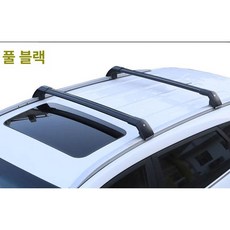차량용 루프랙 올란도 트레일블레이저 호환 가로바 저상 캐리어 펀치형 기본바, 1개, 전체 블랙 단품