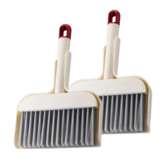 더블트리 mini 빗자루 쓰레받기, 크림, 2세트