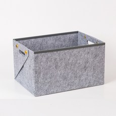 고급 보강 접이식 펠트 수납함 다기능 수납 변형이 잘 안 되는 오픈형 수납함, 1개, 연회색