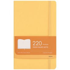 인디고 프리즘 라인 노트 220 A5 밴드 양장, 1개, 버터옐로우
