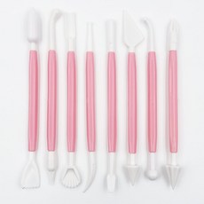 라베코 점토도구 만들기 점토칼 세트 연핑크, 8개입