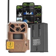 몰트리 엣지 2 셀룰러 트레일 카메라 전국 4G LTE 자동 연결 온디맨드 36MP 사진 HD 오디오가 된 1080P 비디오 100피트 감지 범위 저조도 플래시, Single Power Mag, 1개